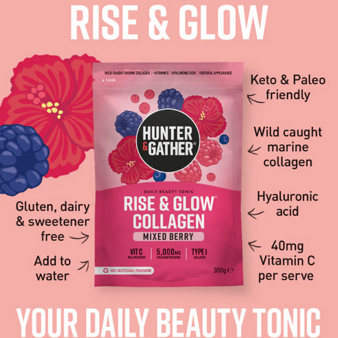 Rise & Glow Collagen | Fiskikollagen, hýalúrónsýra og C vítamín